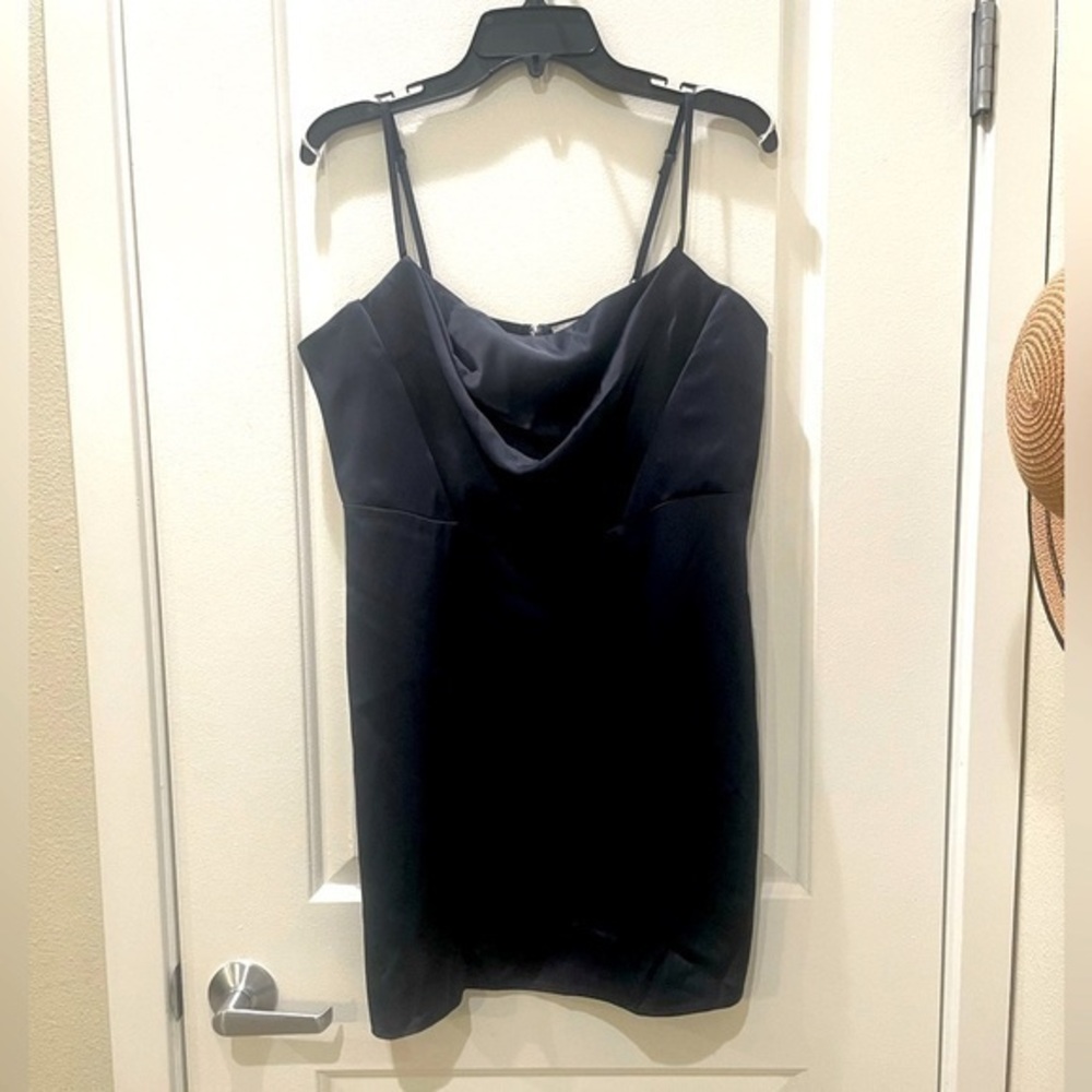 NEW…TOPSHOP Navy Satin Women's Top